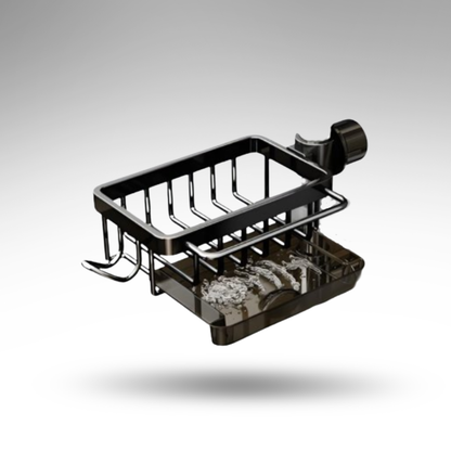 SpongeGrip™ Edelstahl-Halter – Maximale Ordnung & Hygiene am Spülbecken