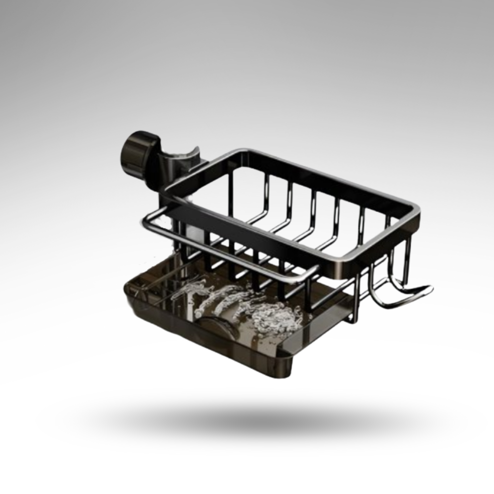 SpongeGrip™ Edelstahl-Halter – Maximale Ordnung & Hygiene am Spülbecken