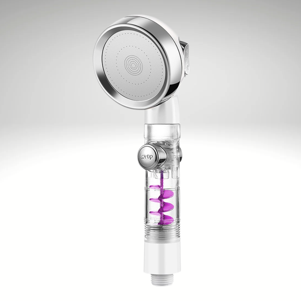 TurboShower™ – Doppelte Zyklon Duschkopf mit Hochdruck & Massage