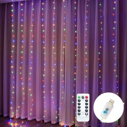 VorhangLicht™ – USB LED-Gardinenlichterkette für magische Atmosphäre