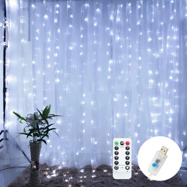 VorhangLicht™ – USB LED-Gardinenlichterkette für magische Atmosphäre