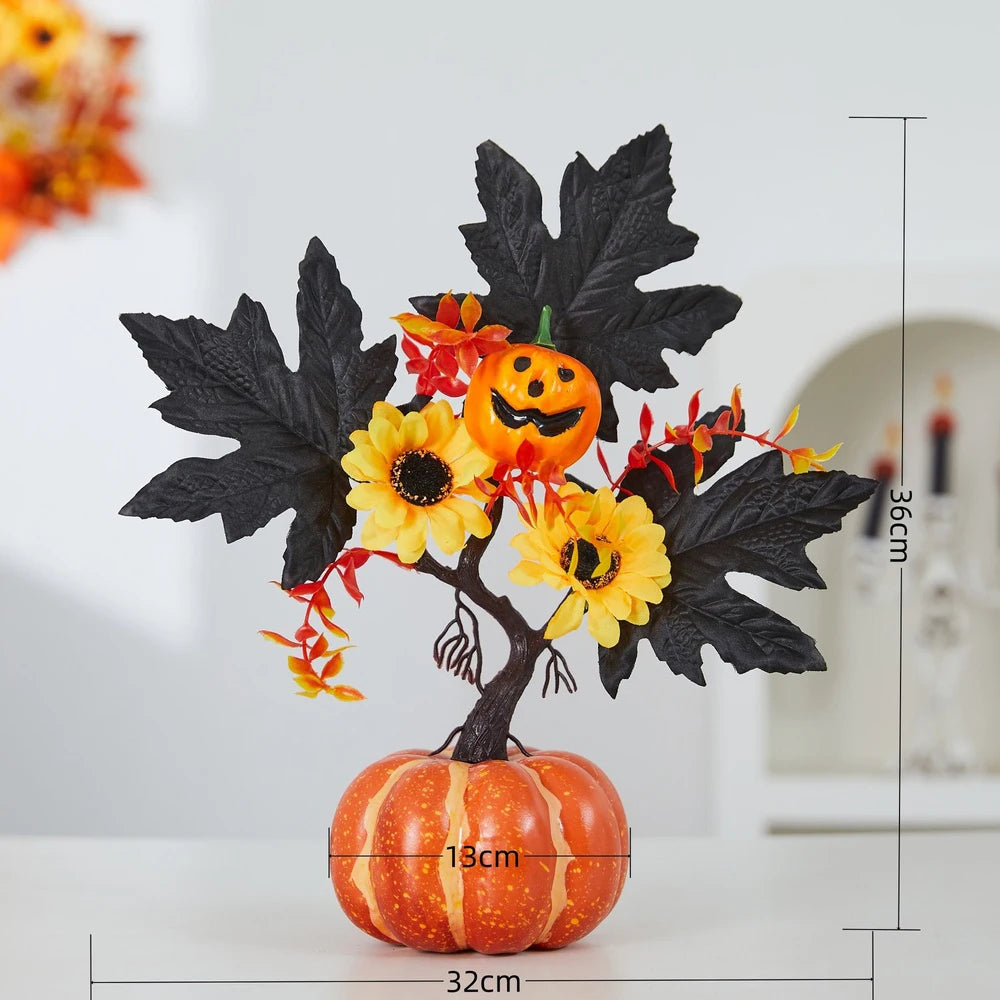 HerbstGlanz™ – Deko-Set mit Kürbis, Ahornblättern & Lichterkette
