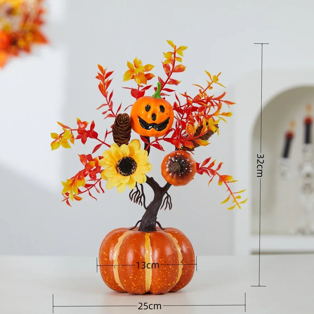 HerbstGlanz™ – Deko-Set mit Kürbis, Ahornblättern & Lichterkette