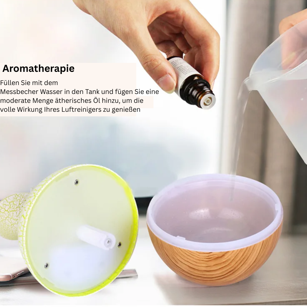 AeroLuna™ – Ultraschall Luftbefeuchter mit LED-Stimmungslicht & Aromafunktion