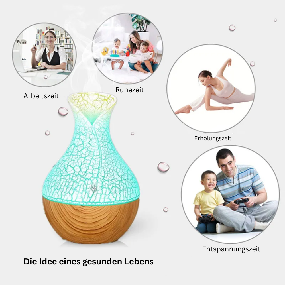 AeroLuna™ – Ultraschall Luftbefeuchter mit LED-Stimmungslicht & Aromafunktion