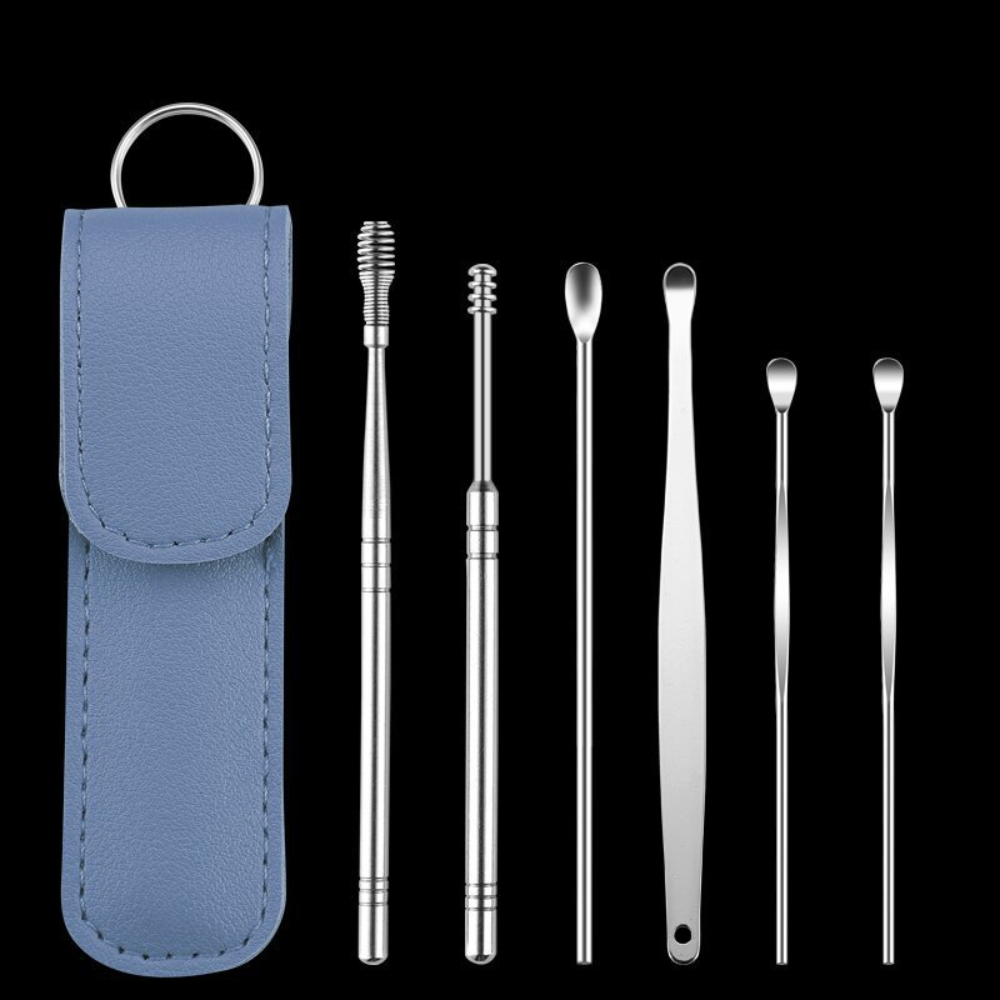 Auriklar™ Precision 6er-Set – Professionelles Ohrreinigungs-Tool mit Etui