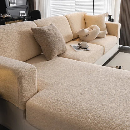 NordHaven™ – Premium Winter Sofaüberwurf aus Bouclé Teddyfleece