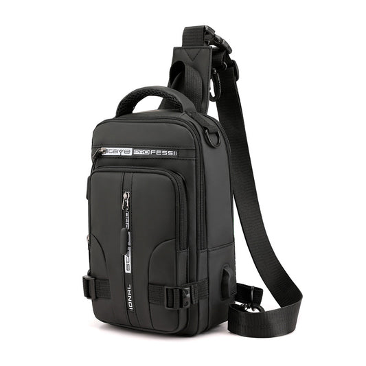 UrbanCarry™ – Herren Crossbody Schultertasche mit USB-Anschluss & Wasserabweisendem Stoff
