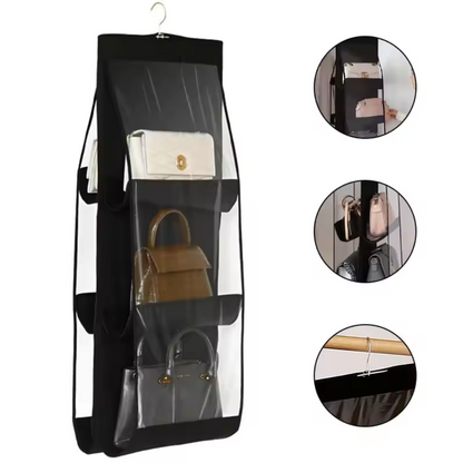 TaschenTidy™ – 6-Fach Hängeorganizer für Handtaschen & Accessoires