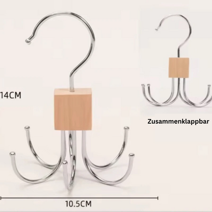 HakenFlex™ 6X – Drehbarer Kleider- & Gürtelhalter für den Kleiderschrank