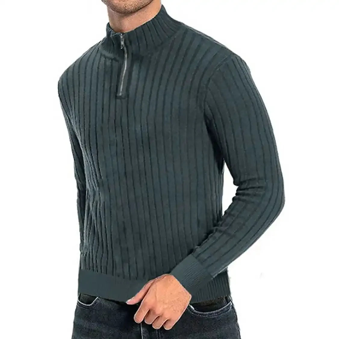 Velario™ – Herren Strickpullover mit Reißverschluss