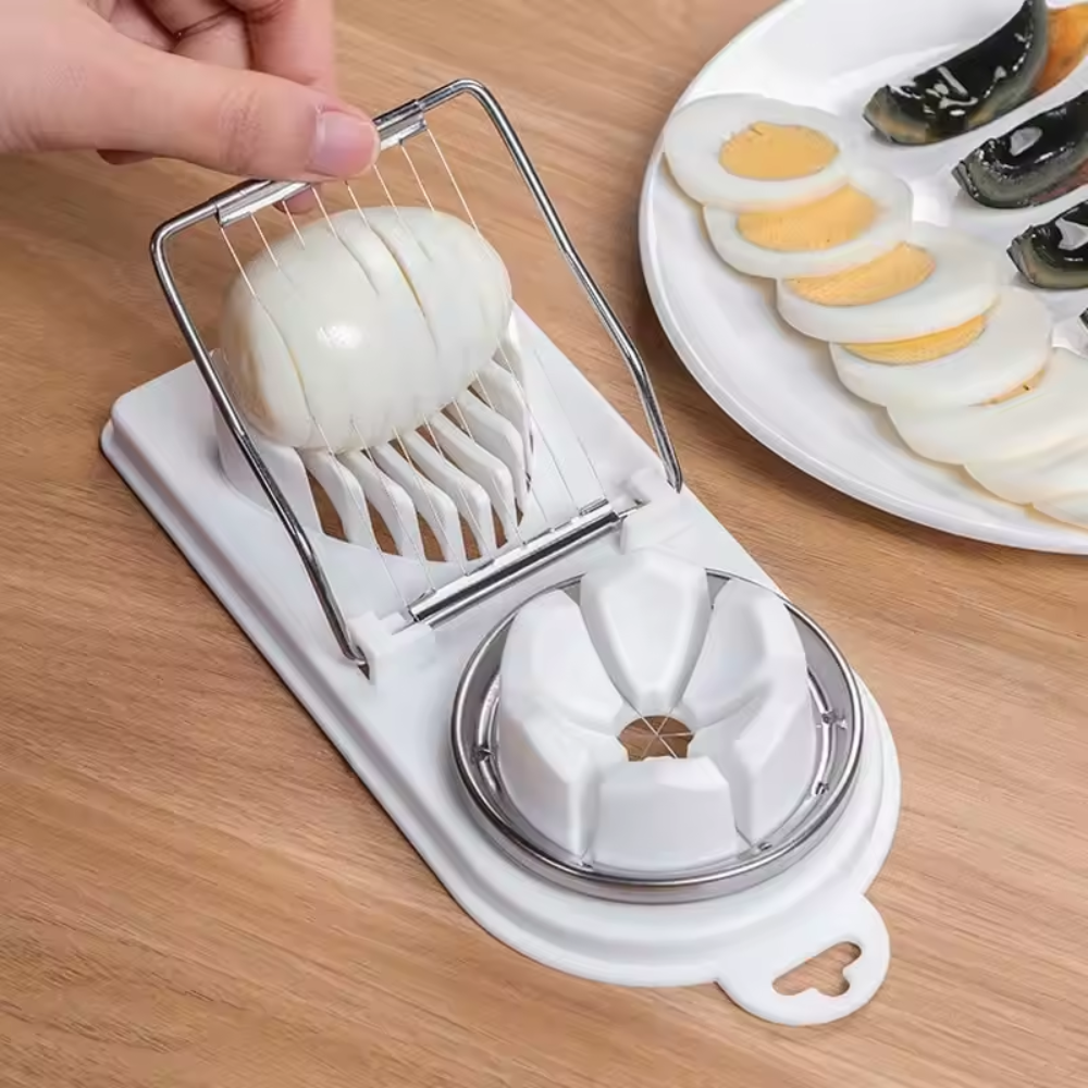 EiMeister™ – 3-in-1 Eier-Schneider für Scheiben, Spalten & Würfel