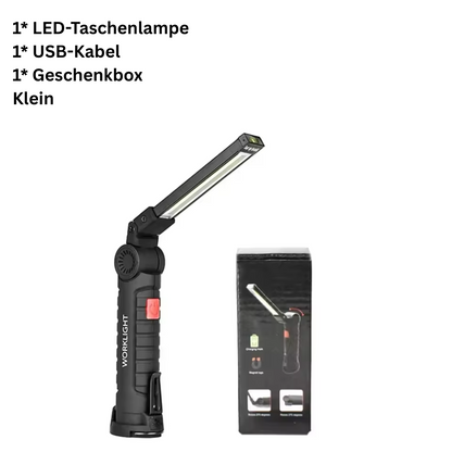 FixBeam™ – Kompakte LED-Arbeitsleuchte mit USB-Akku & Klappständer