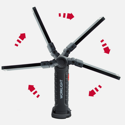 FixBeam™ – Kompakte LED-Arbeitsleuchte mit USB-Akku & Klappständer