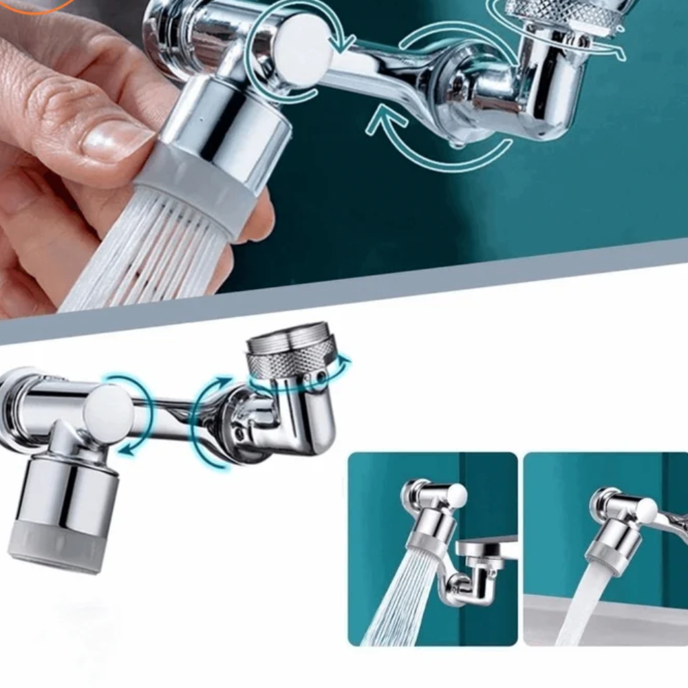 FlexFaucet™ – 1080° Drehbarer Wasserhahn-Aufsatz für Spülbecken