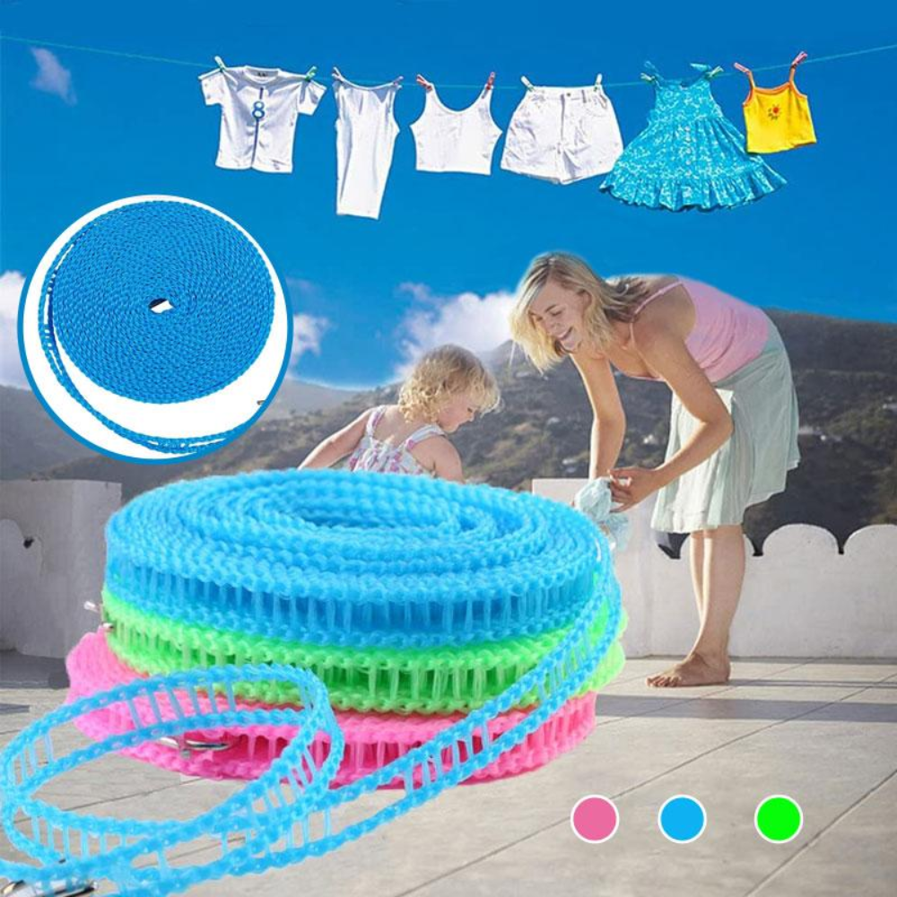 FlexiLine™ – Tragbare Wäscheleine für Zuhause & Outdoor