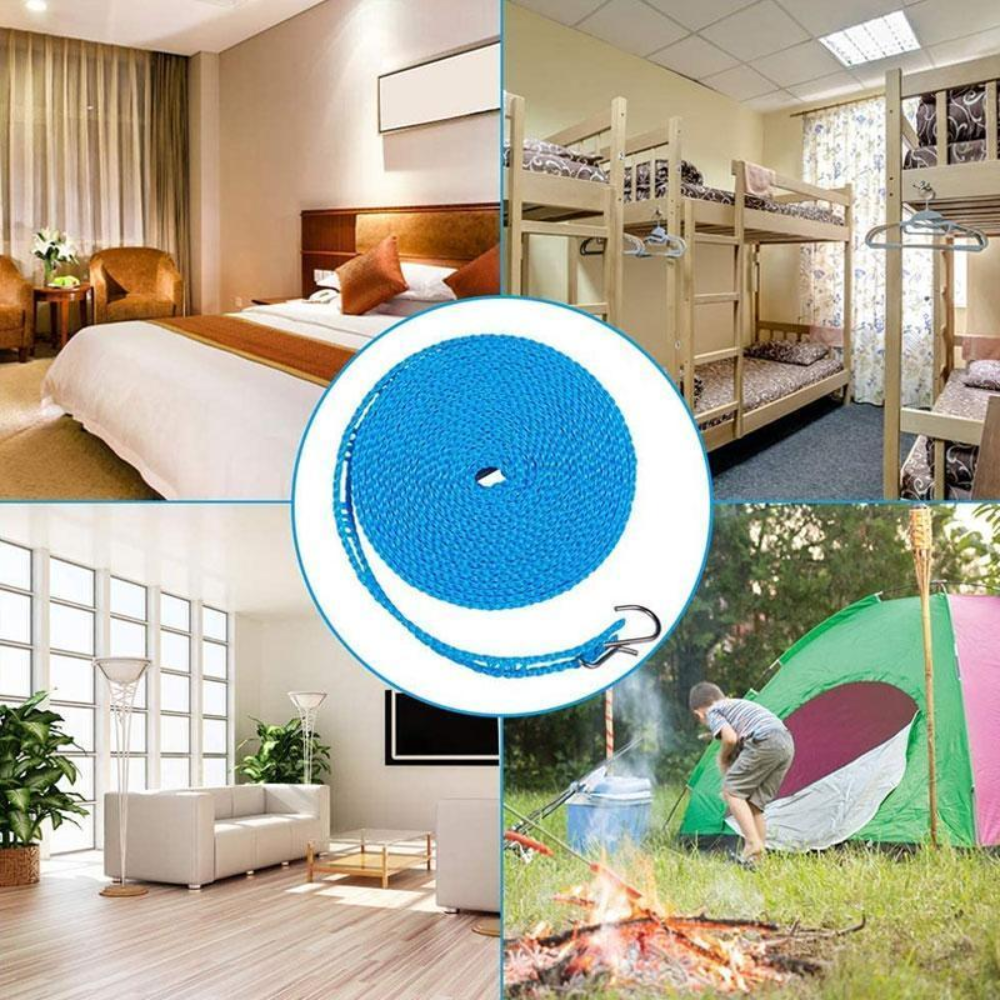 FlexiLine™ – Tragbare Wäscheleine für Zuhause & Outdoor