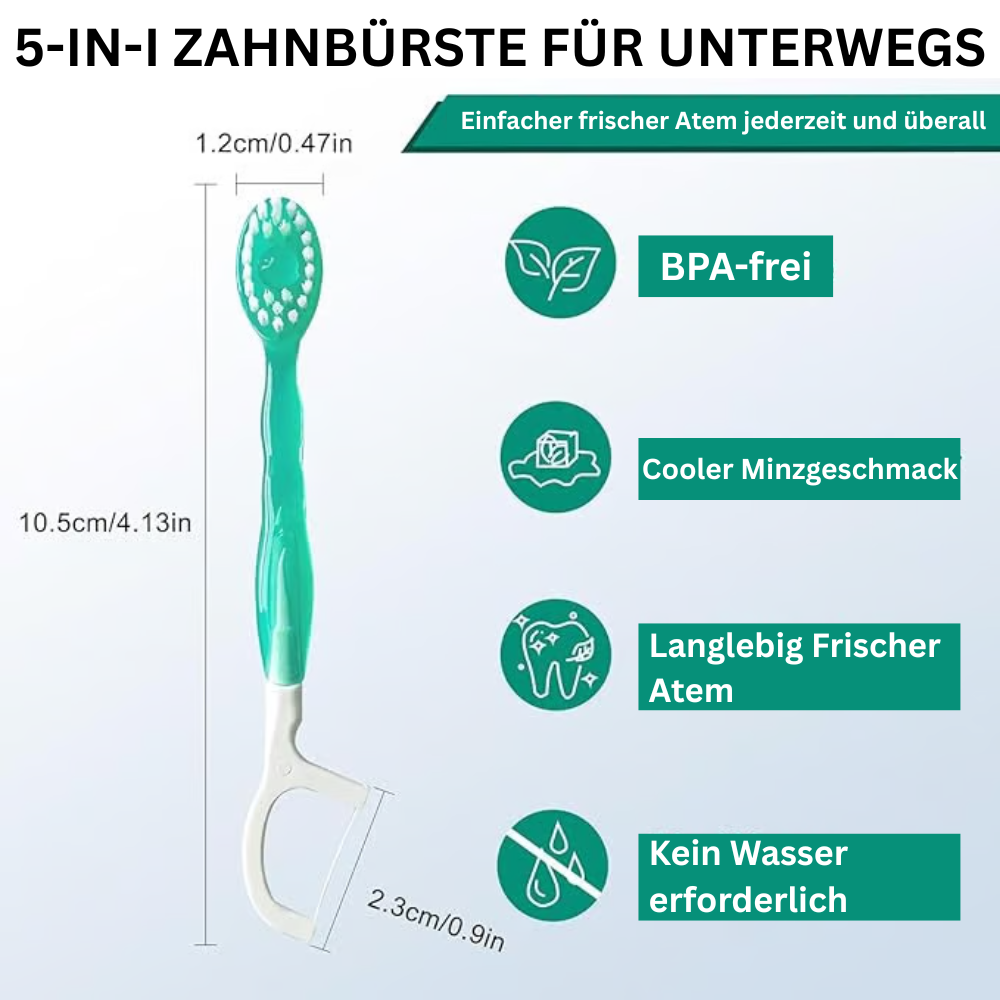 DentixGo™ 5-in-1 Set – Zahnbürste, Zahnseide & Mehr