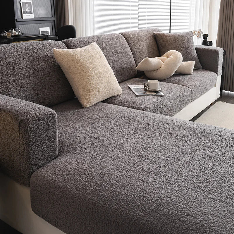 NordHaven™ – Premium Winter Sofaüberwurf aus Bouclé Teddyfleece