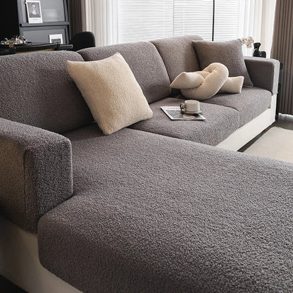 NordHaven™ – Premium Winter Sofaüberwurf aus Bouclé Teddyfleece