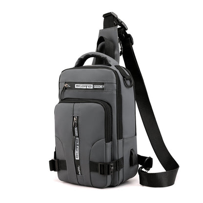 UrbanCarry™ – Herren Crossbody Schultertasche mit USB-Anschluss & Wasserabweisendem Stoff