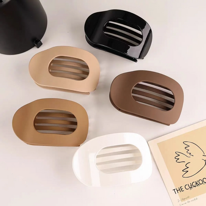 GripClips™ – Flache Ellipsen-Haarclips mit starkem Halt, schlicht (5er-Set)