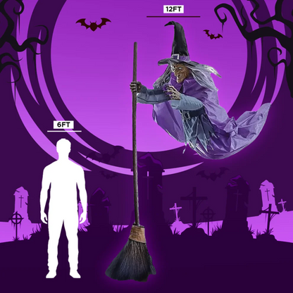 HallyWitch™ Fliegende Hexe Halloween-Dekoration