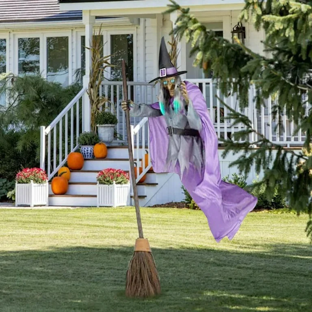 HallyWitch™ Fliegende Hexe Halloween-Dekoration