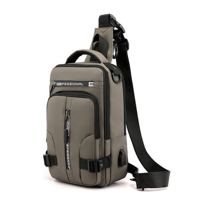 UrbanCarry™ – Herren Crossbody Schultertasche mit USB-Anschluss & Wasserabweisendem Stoff
