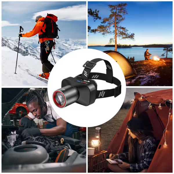 LaserBeam™ – Outdoor Stirnlampe mit Zoom & starker Leuchtkraft