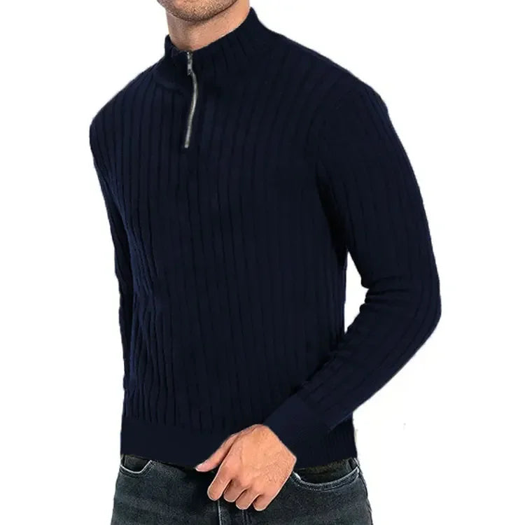 Velario™ – Herren Strickpullover mit Reißverschluss