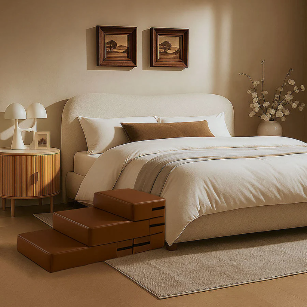 PawForma™ – Wasserdichte, Waschbar & Modular PU-Leder Haustier-Treppe