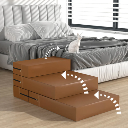 PawForma™ – Wasserdichte, Waschbar & Modular PU-Leder Haustier-Treppe