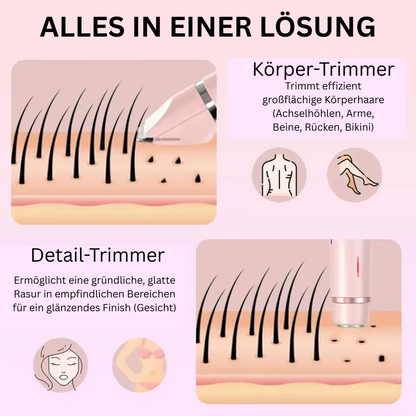 SilkRasur™ Duo – Schmerzfreier 2-in-1 Damenrasierer