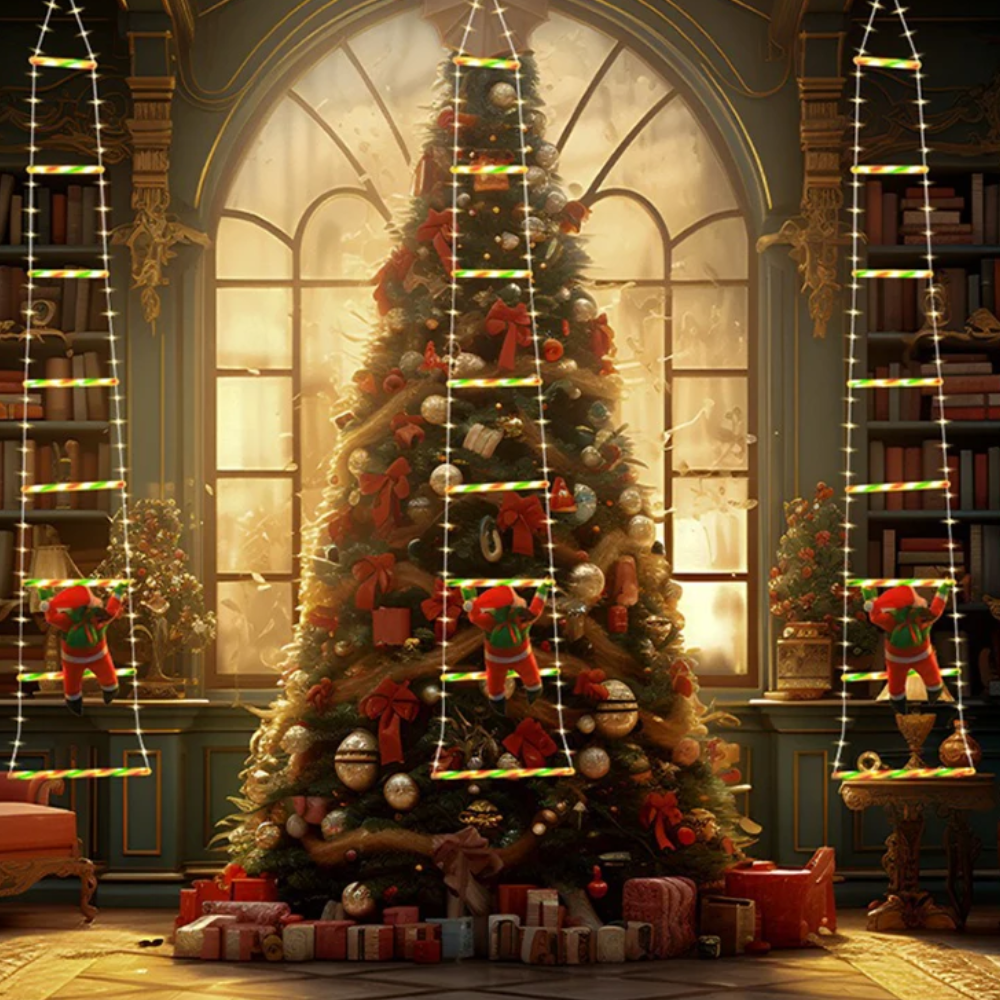 SantaClimb™ – Weihnachtsmann-Kletterleiter Dekoleuchte