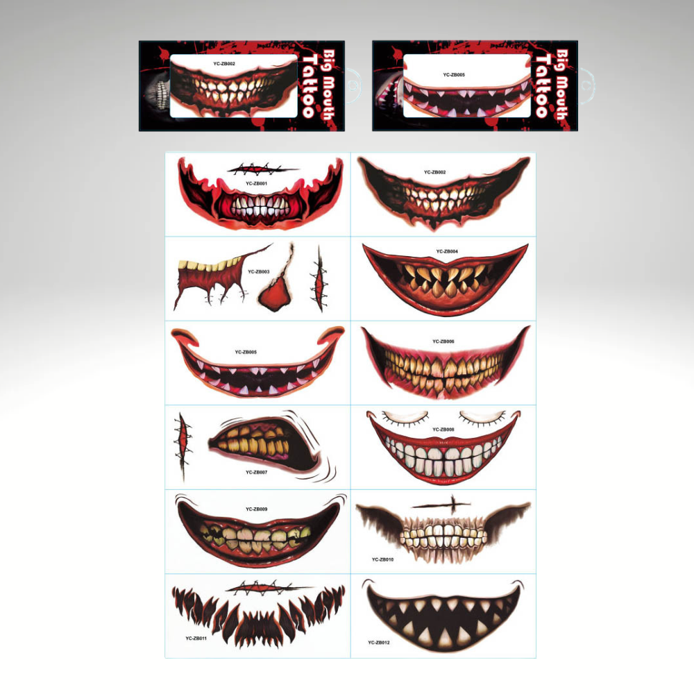 ScareSkin™ – Realistisches Halloween Tattoo-Set 12 Stück