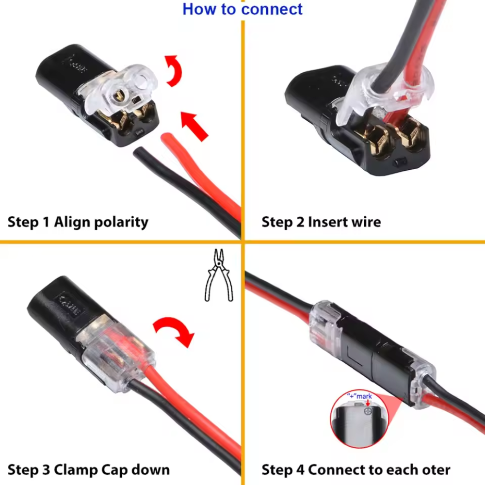 SealConnect™ – 2-polige wasserdichte Auto-Kabelverbinder, 50 Stk.