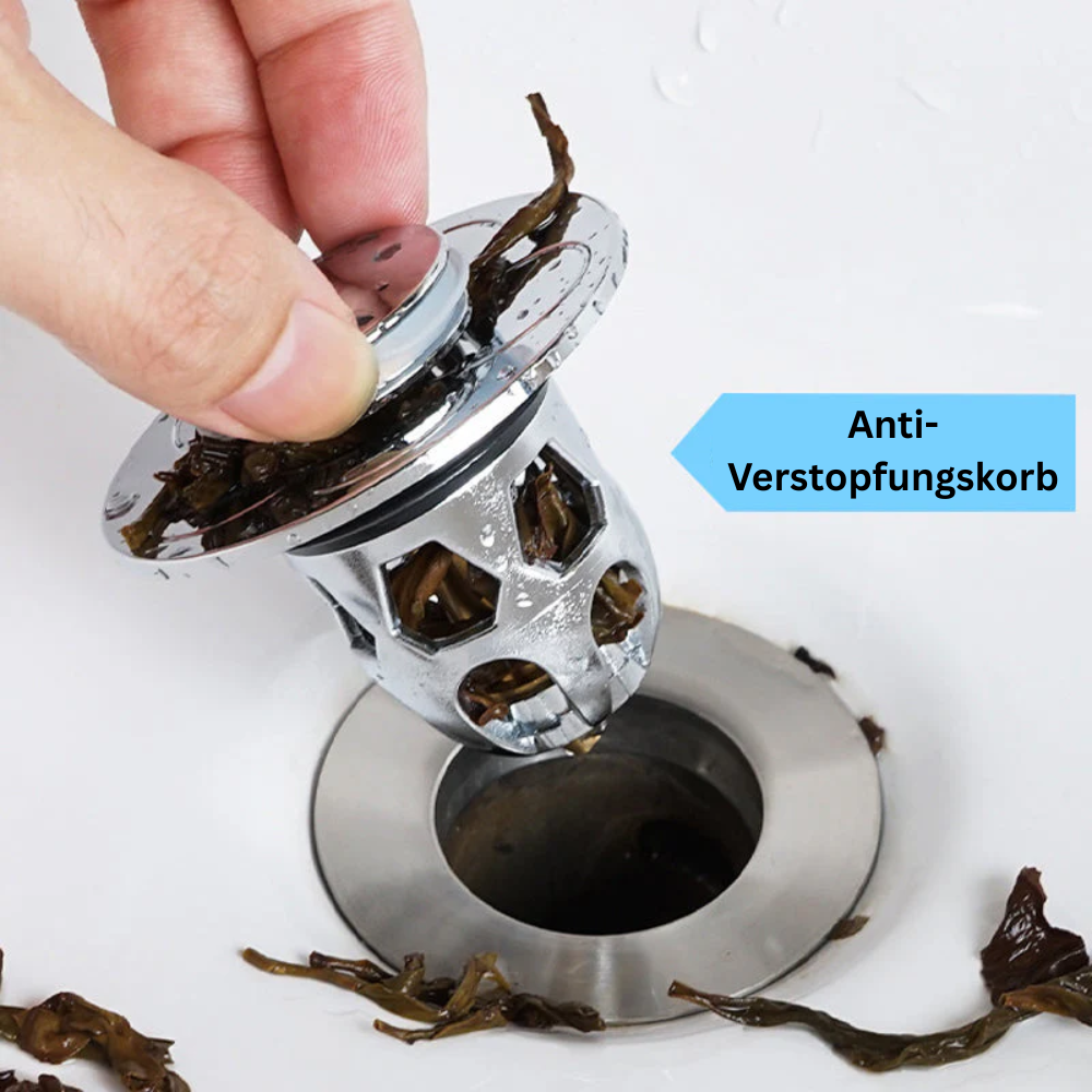 SealStop™ – Universaler Waschbecken Stöpsel mit Auslaufschutz