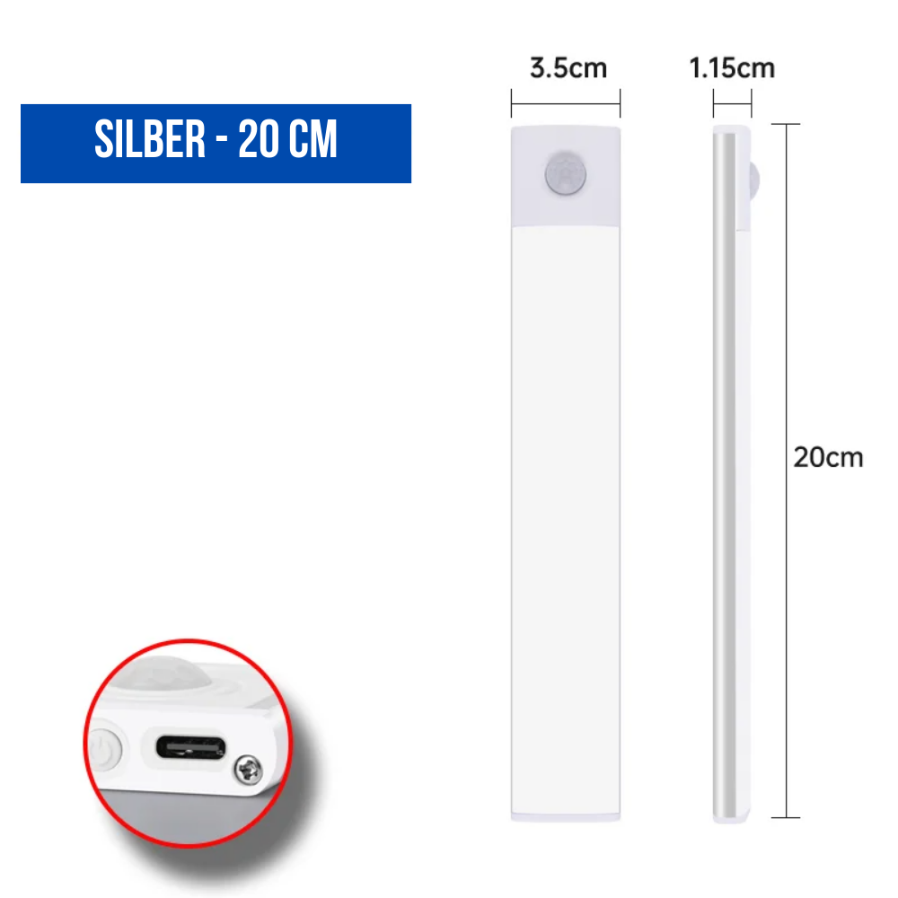 LUMION® Strip – Bewegungsmelder Lichtleiste, USB Aufladbar, Magnetisch