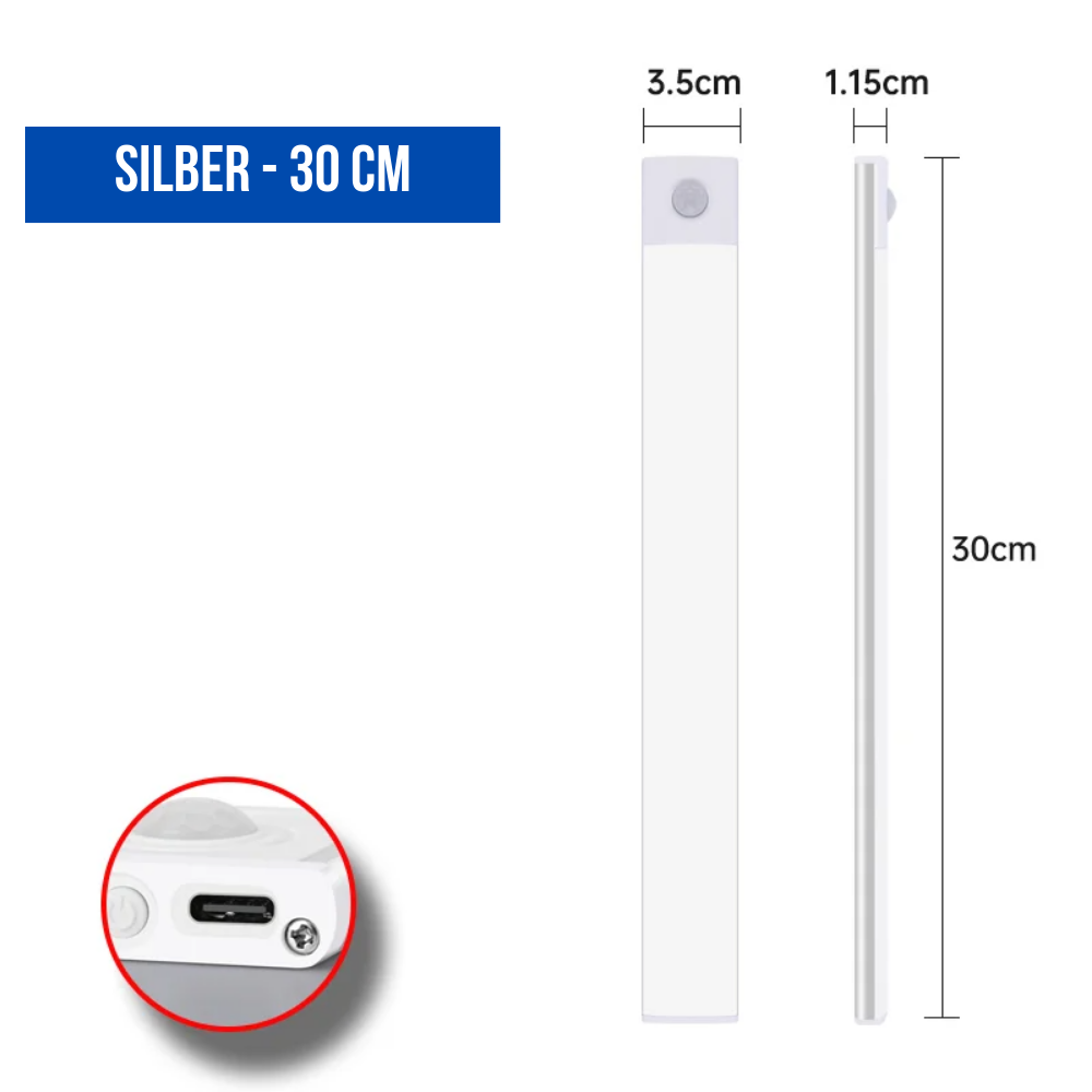 LUMION® Strip – Bewegungsmelder Lichtleiste, USB Aufladbar, Magnetisch