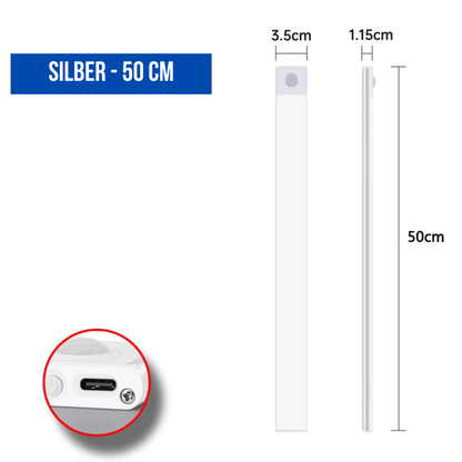 LUMION® Strip – Bewegungsmelder Lichtleiste, USB Aufladbar, Magnetisch