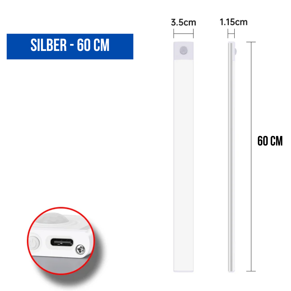 LUMION® Strip – Bewegungsmelder Lichtleiste, USB Aufladbar, Magnetisch