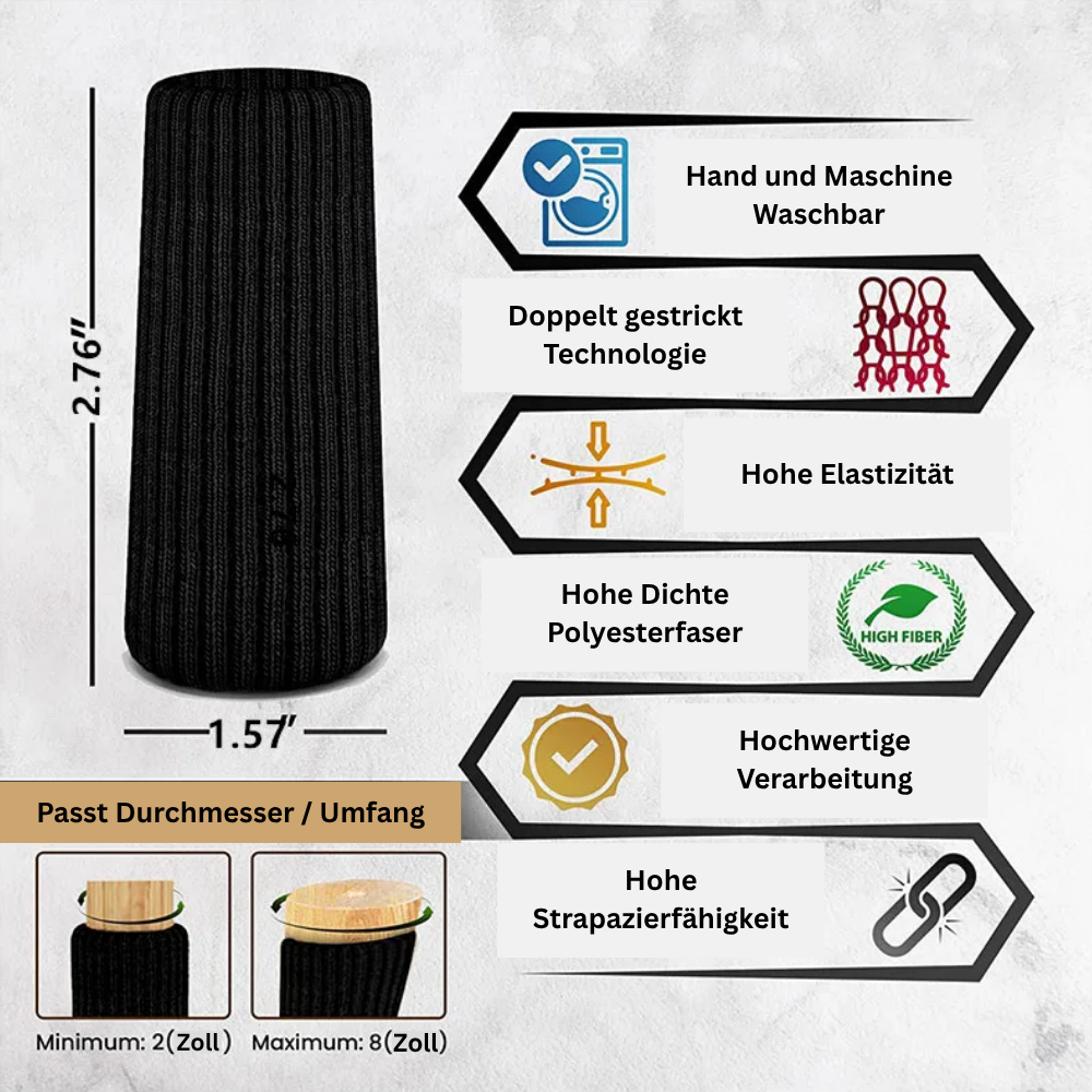 FlexiGleit™ SoftSock – Stuhlsocken für Bodenschutz (Satz von 24)