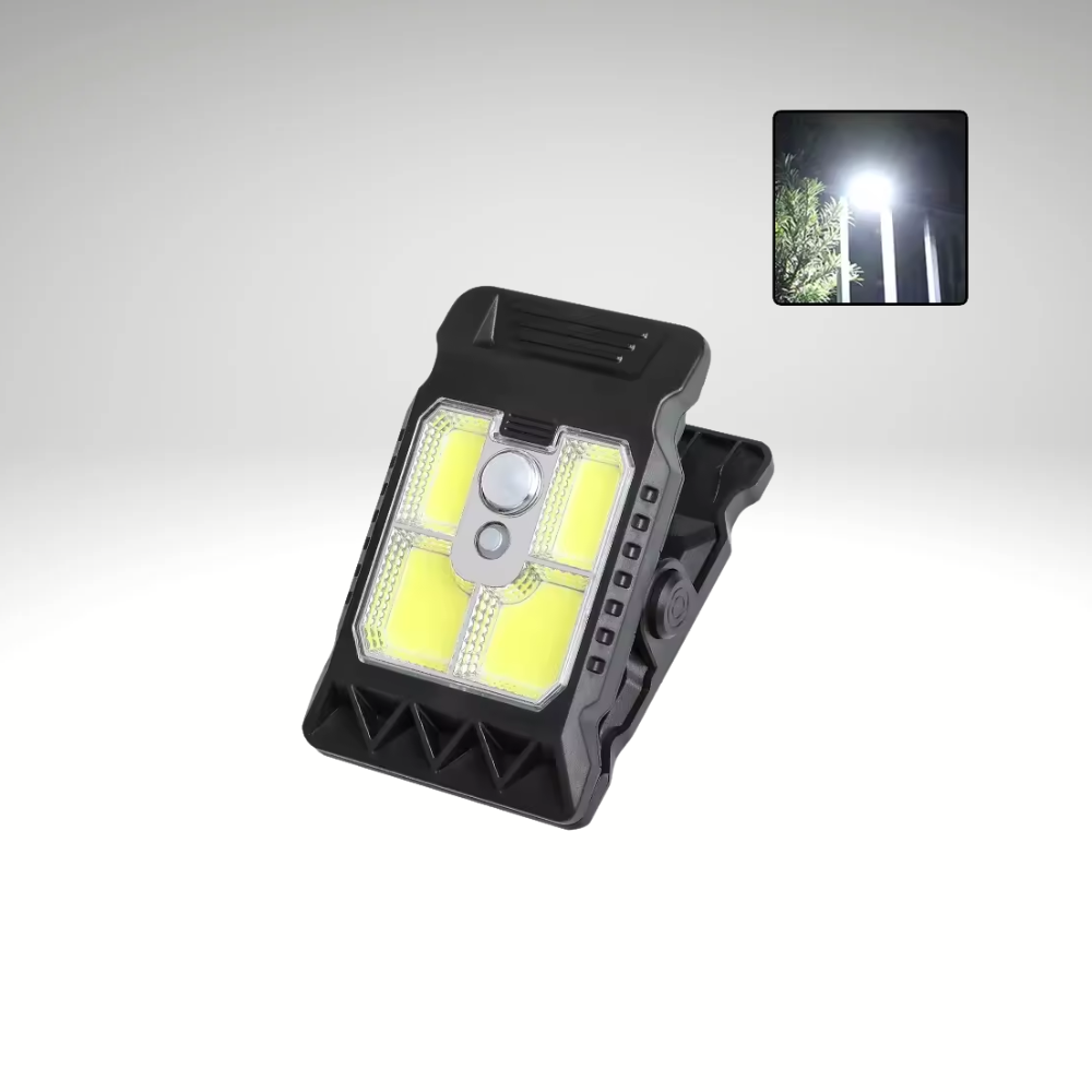 SolarClip™ – LED Außenlampe mit Sensor & Clip, wasserdicht