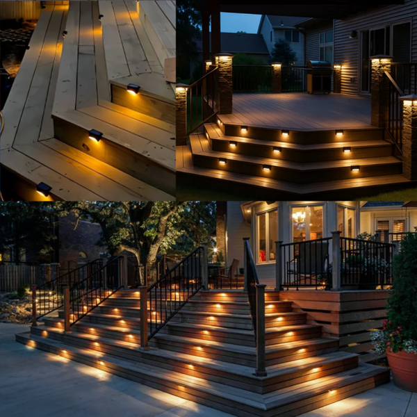 SunStep™ – Solar LED Außenlicht für Garten, Treppe & Zaun