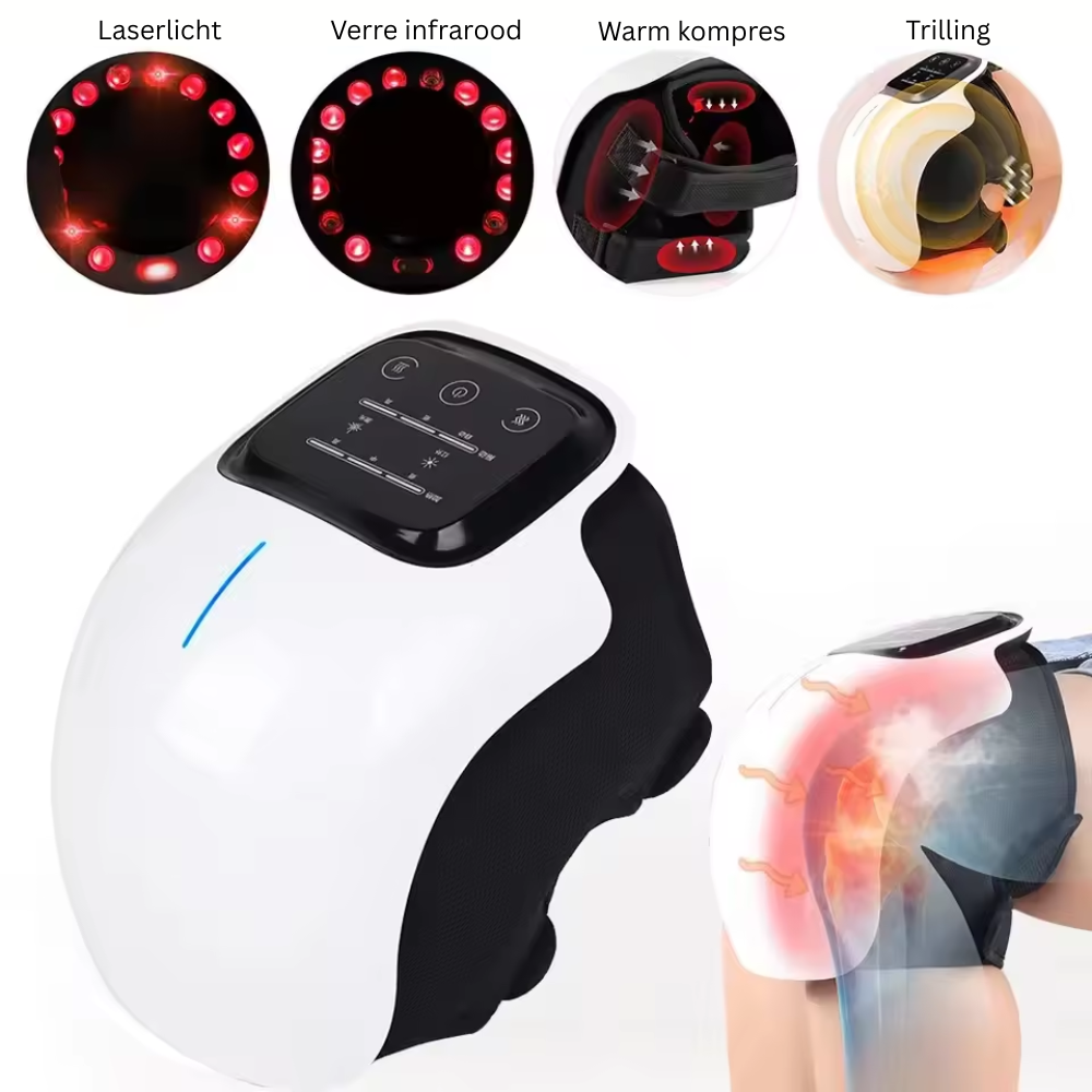 ThermaKnee™ 3-in-1 Knie-Massager mit Wärme, Rotlicht & Vibrationsmassage