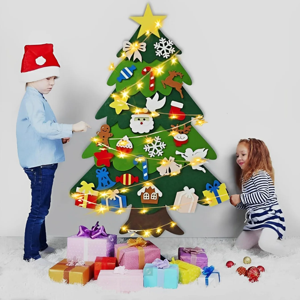 TreeCraft™ – Bastelset Filz-Weihnachtsbaum für Kinder & Familie