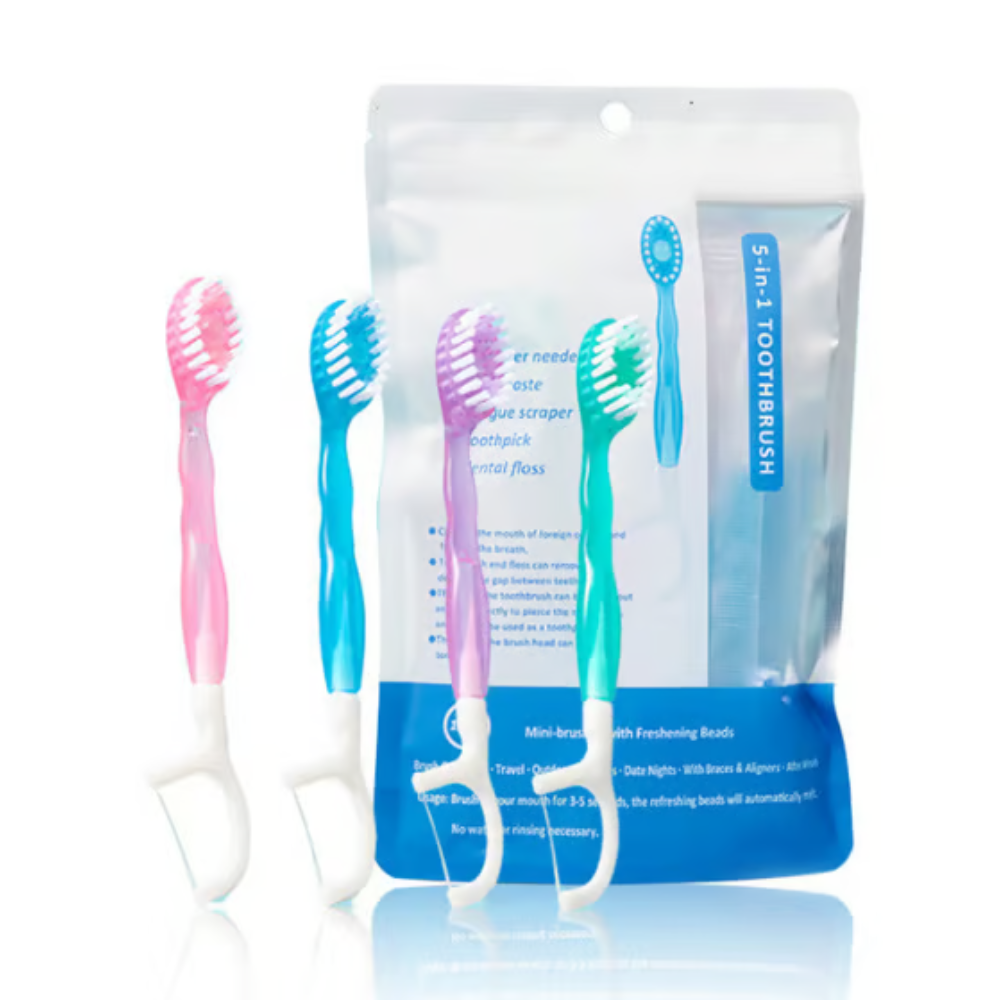 DentixGo™ 5-in-1 Set – Zahnbürste, Zahnseide & Mehr