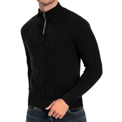 Velario™ – Herren Strickpullover mit Reißverschluss