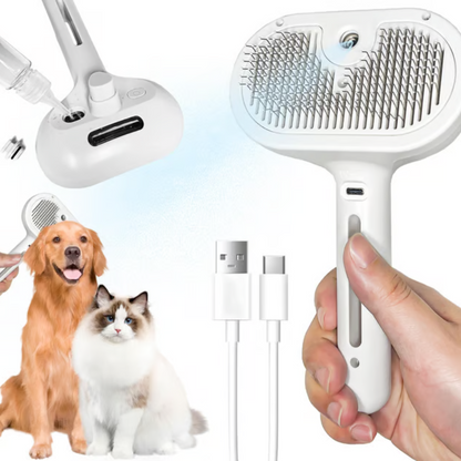 FellMeister™ – Selbstreinigende Katzenbürste mit Sprayfunktion